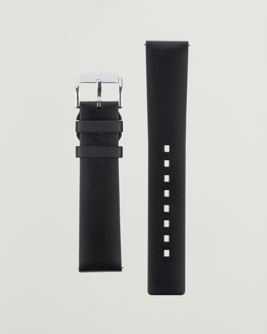 Herren | Uhrenarmband | HIRSCH | Pure Natural Rubber Watch Strap Black