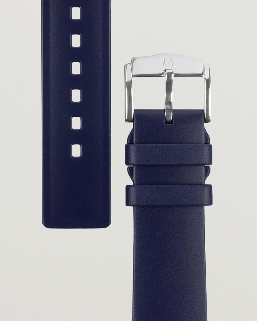 Herren |  | HIRSCH | Pure Natural Rubber Watch Strap Blue