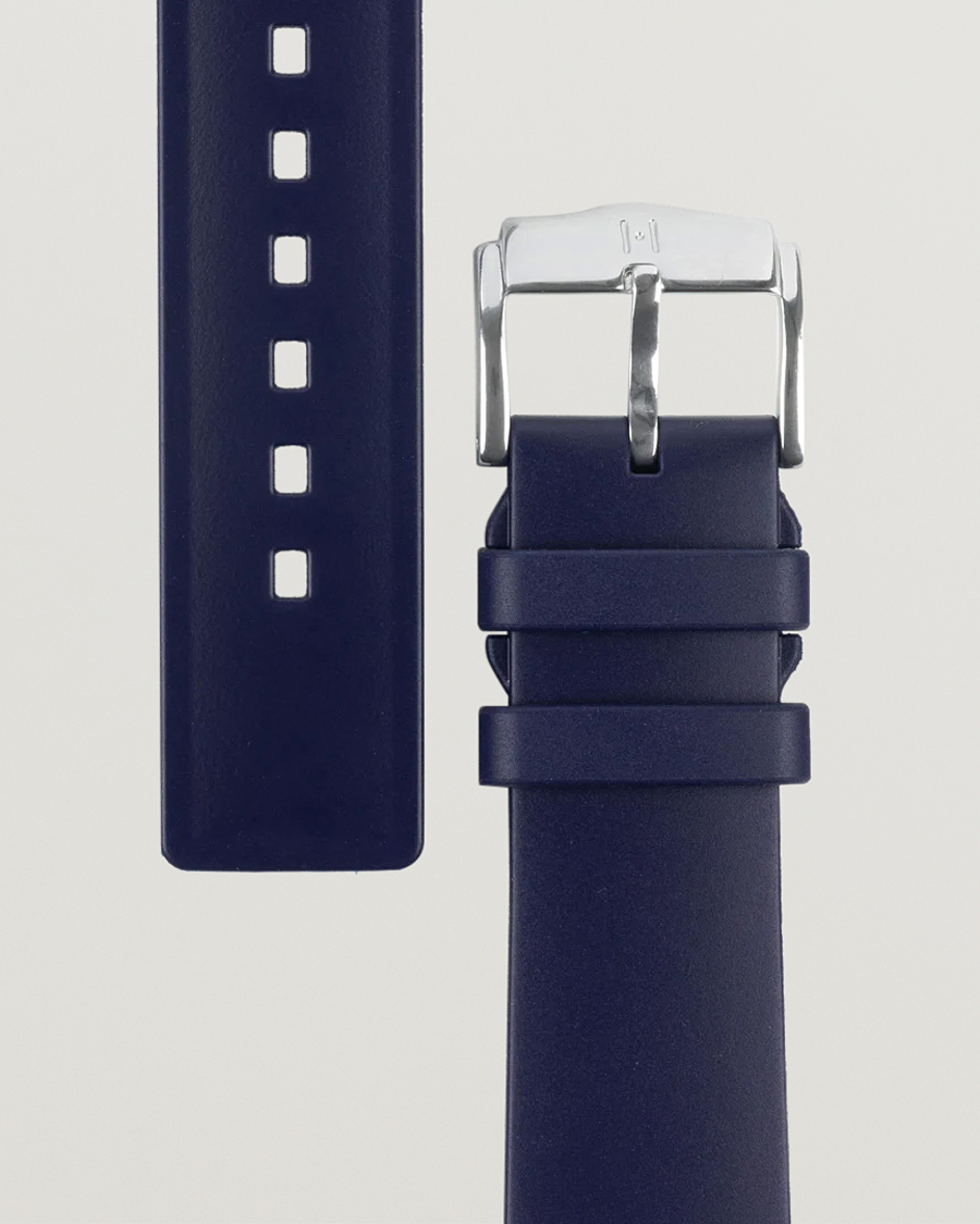 Herren | HIRSCH | HIRSCH | Pure Natural Rubber Watch Strap Blue