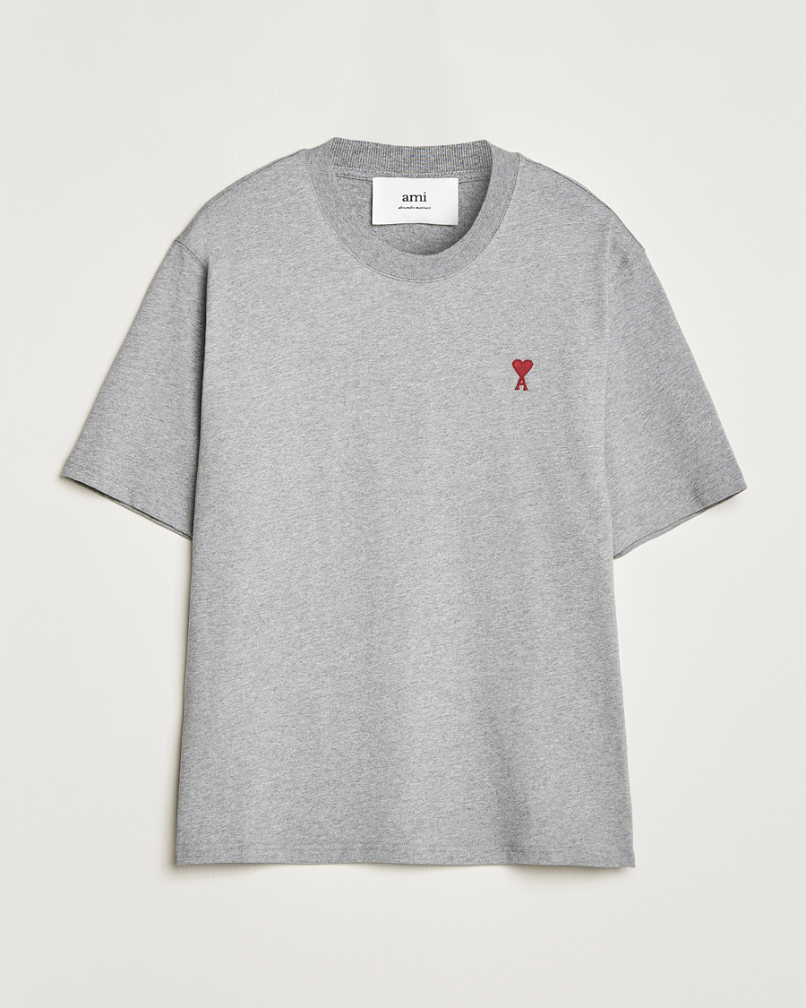 Herren | Kurzarm T-Shirt | AMI | Heart Logo T-Shirt Heather Grey