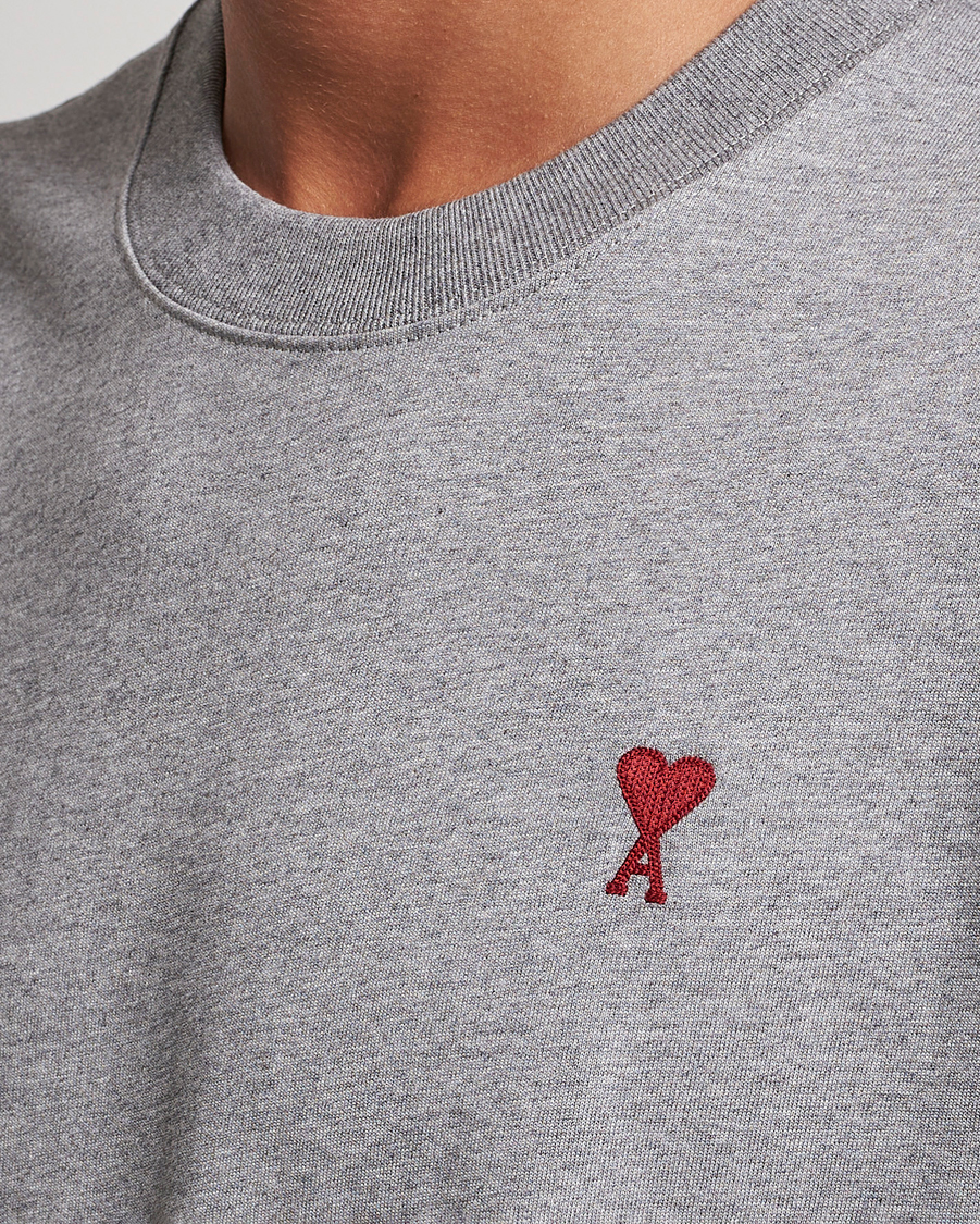 Herren | T-Shirts | AMI | Heart Logo T-Shirt Heather Grey