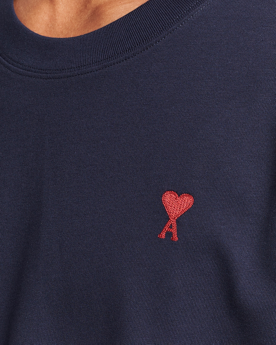 Herren | T-Shirts | AMI | Heart Logo T-Shirt Night Blue