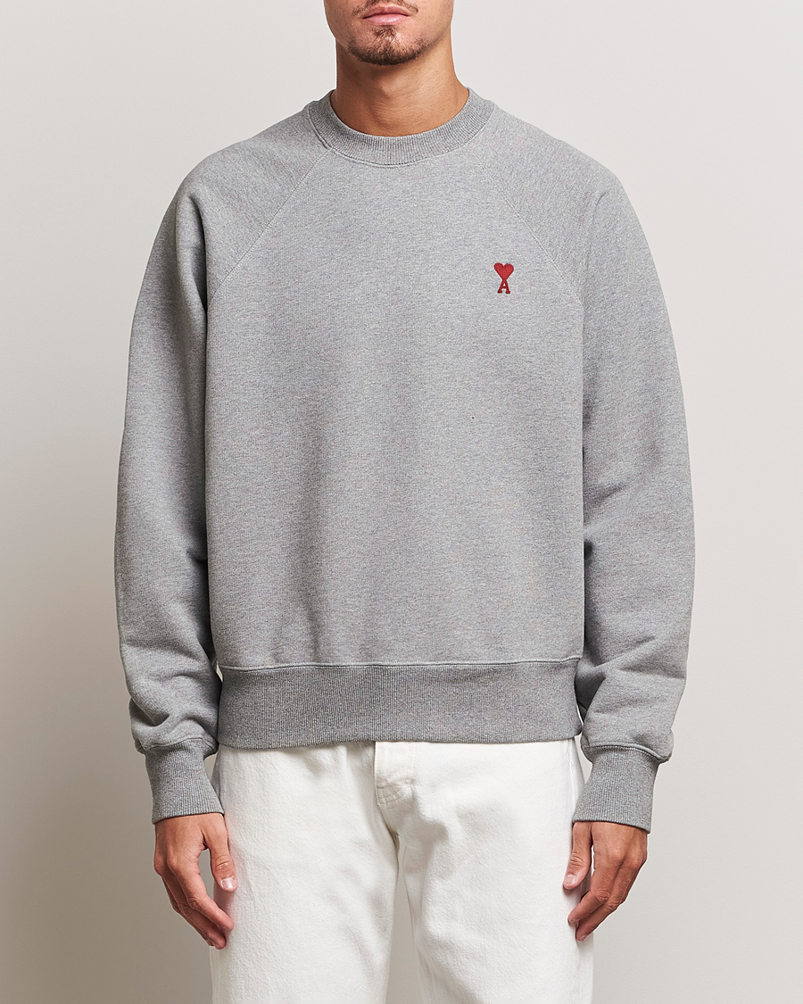 Herren | Graue Sweatshirts | AMI | Heart Logo Sweatshirt Heather Grey