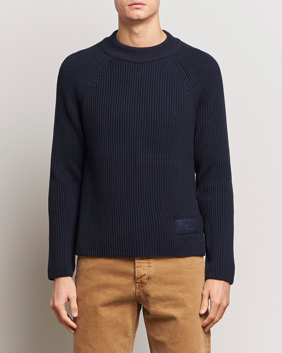 Herren | | AMI | Heavy Knitted Crew Neck Night Blue