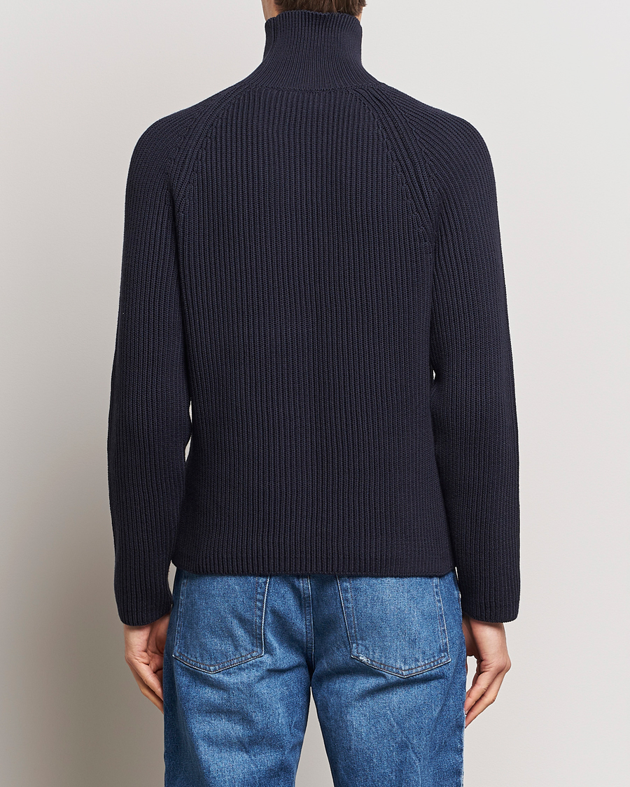 Herren | Pullover | AMI | Heavy Knitted Turtleneck Night Blue