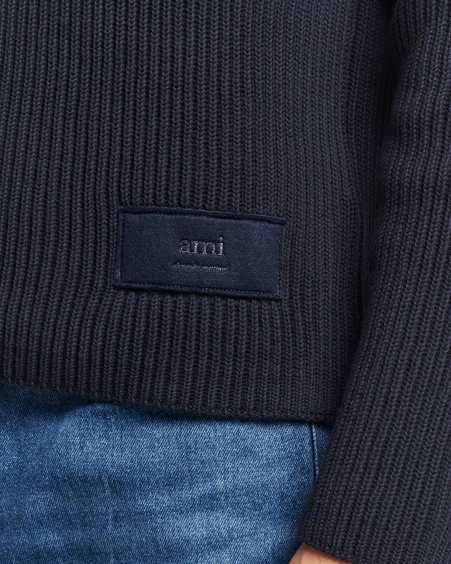 Herren | Pullover | AMI | Heavy Knitted Turtleneck Night Blue