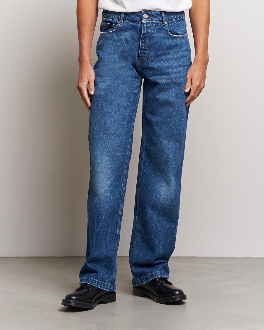 Herren | Jeans | AMI | Straight Fit Jeans Used Blue