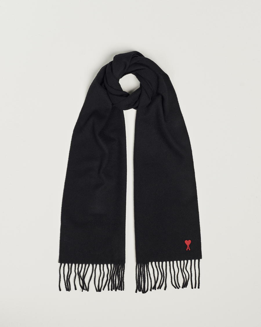 Herren | | AMI | Heart Logo Scarf Black