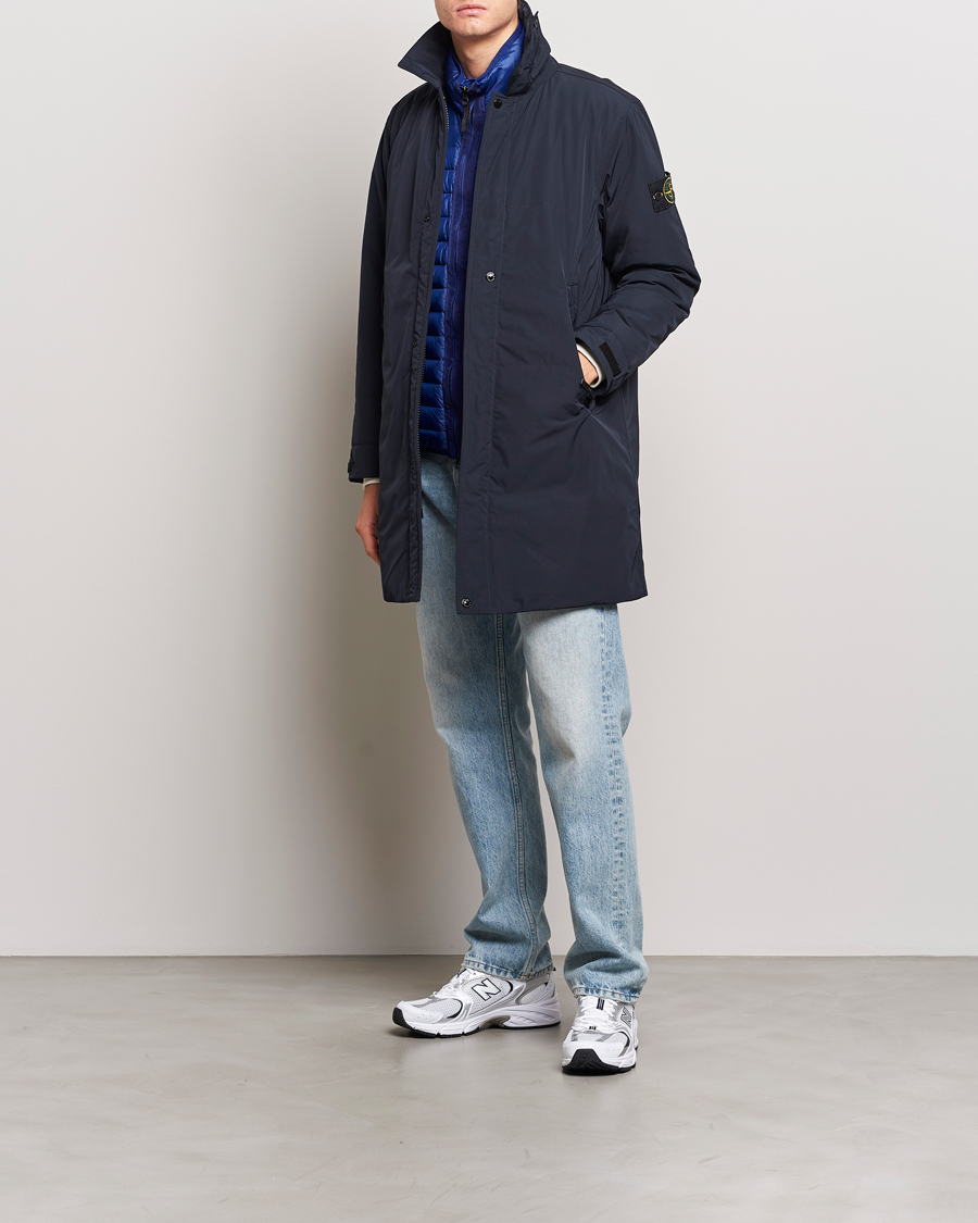 Herren | Jacken | Stone Island | Micro Twill Coat Navy Blue
