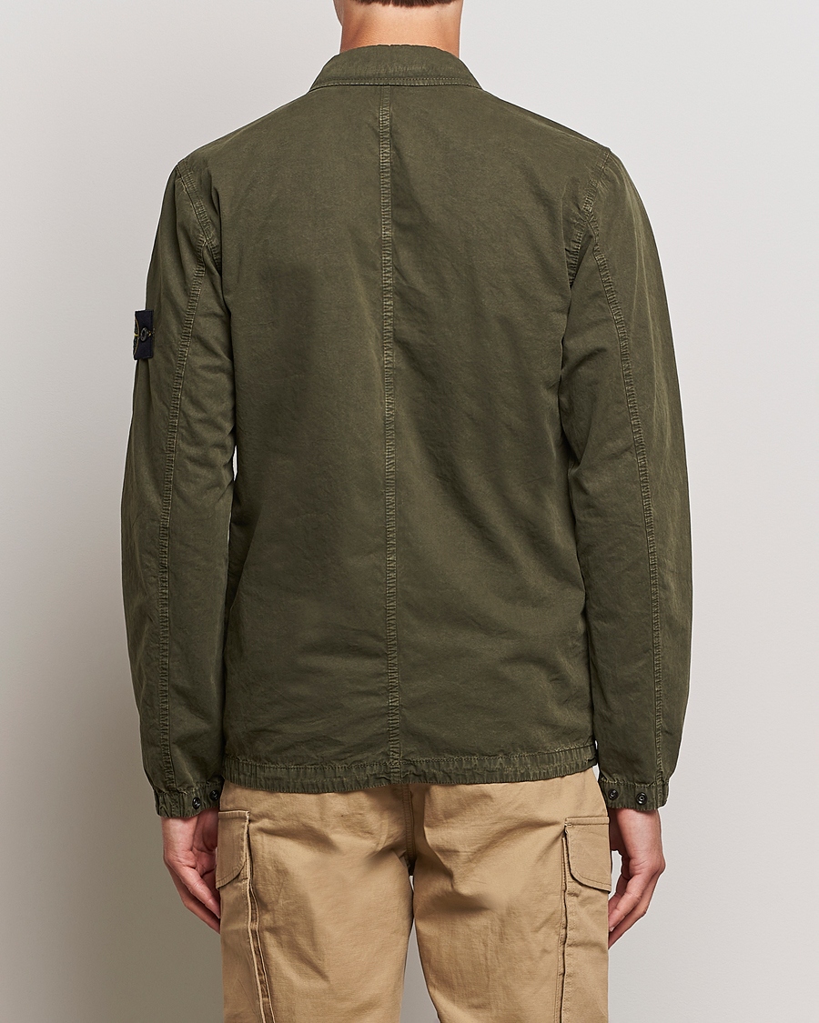 Herren | Hemden | Stone Island | Garment Dyed Cotton Overshirt Olive