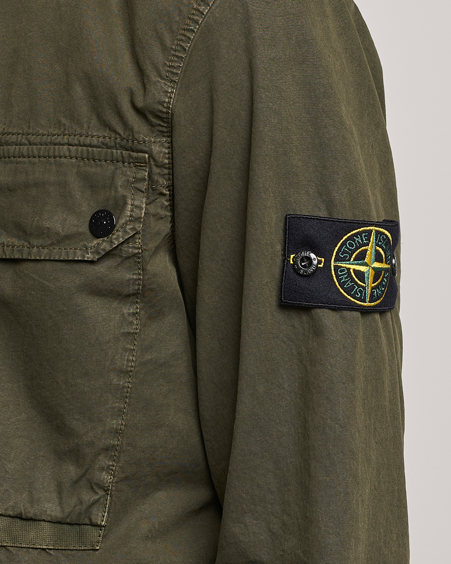 Herren | Hemden | Stone Island | Garment Dyed Cotton Overshirt Olive