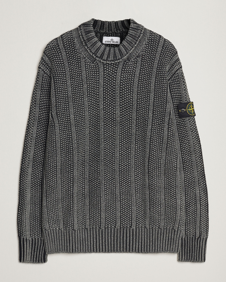 Herren |  | Stone Island | Knitted Wool Crewneck Black