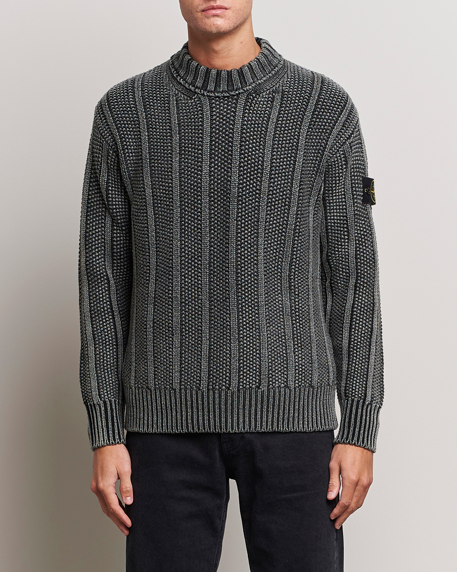 Herren | Pullover | Stone Island | Knitted Wool Crewneck Black