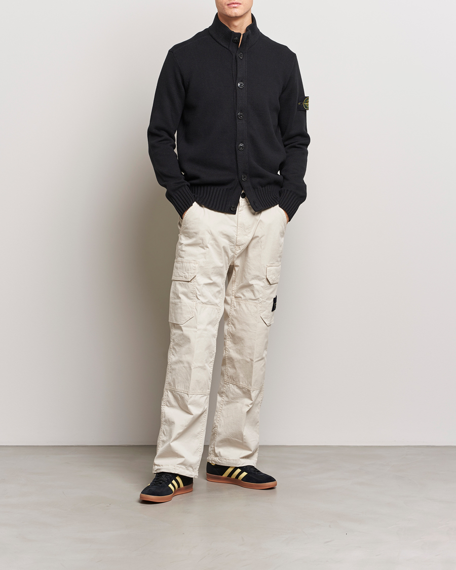 Herren | Pullover | Stone Island | Winter Cotton Cardigan Black