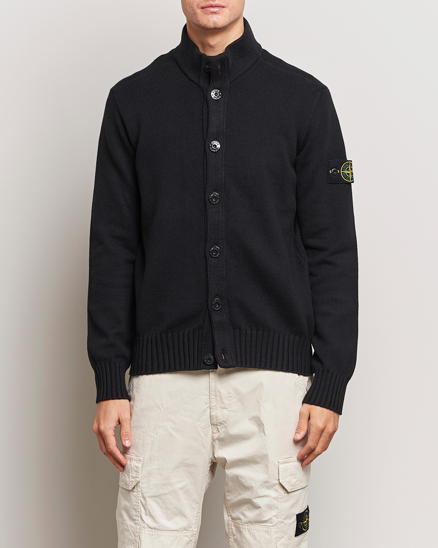Herren | Pullover | Stone Island | Winter Cotton Cardigan Black