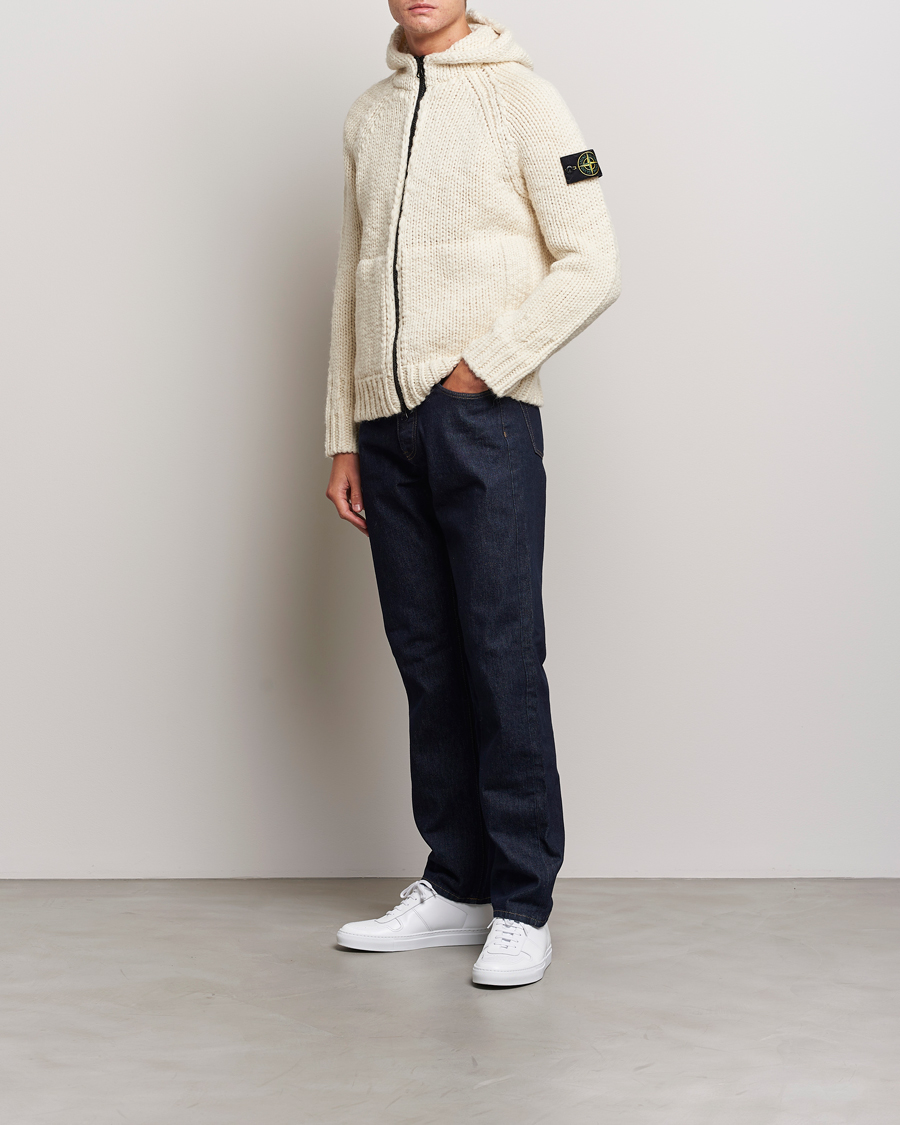 Herren | Pullover | Stone Island | Pure Wool Handmade effect Zip Cardigan Plaster