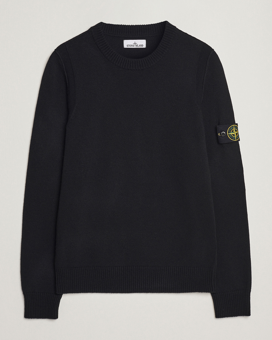 Herren | Pullover | Stone Island | Knitted Lambwool Sweater Black
