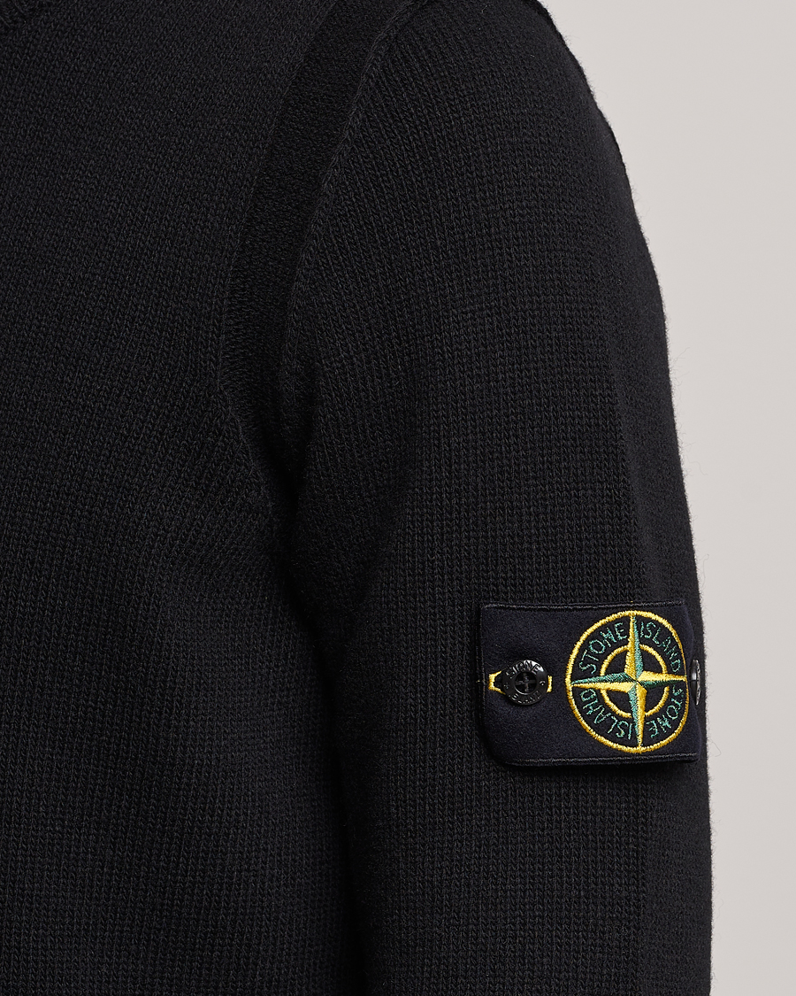 Herren | Pullover | Stone Island | Knitted Lambwool Sweater Black