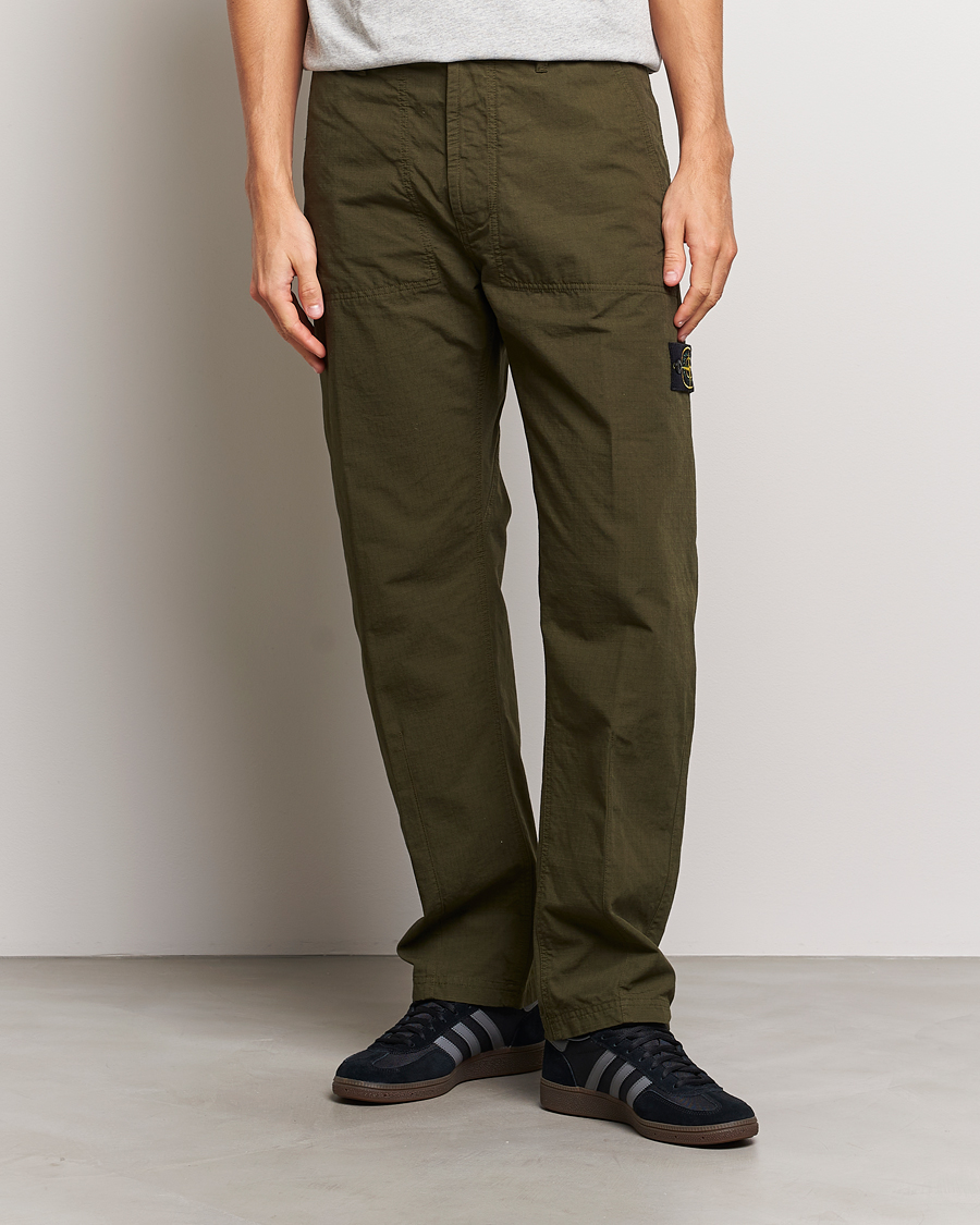 Herren |  | Stone Island | Garment Dyed Ripstop Trousers Olive