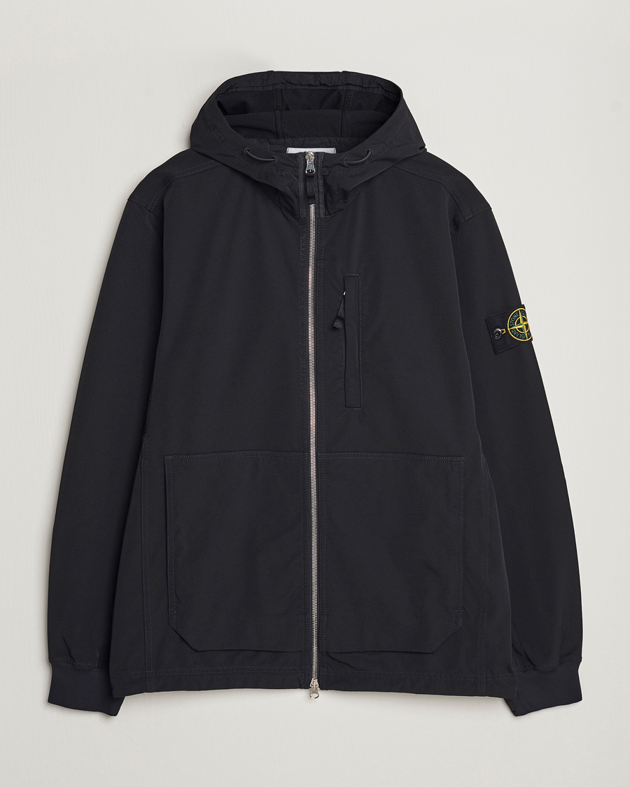 Herren | Pullover | Stone Island | Garment Dyed Recycled Nylon Full Zip Black