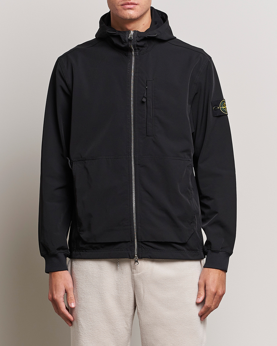 Herren | Pullover | Stone Island | Garment Dyed Recycled Nylon Full Zip Black