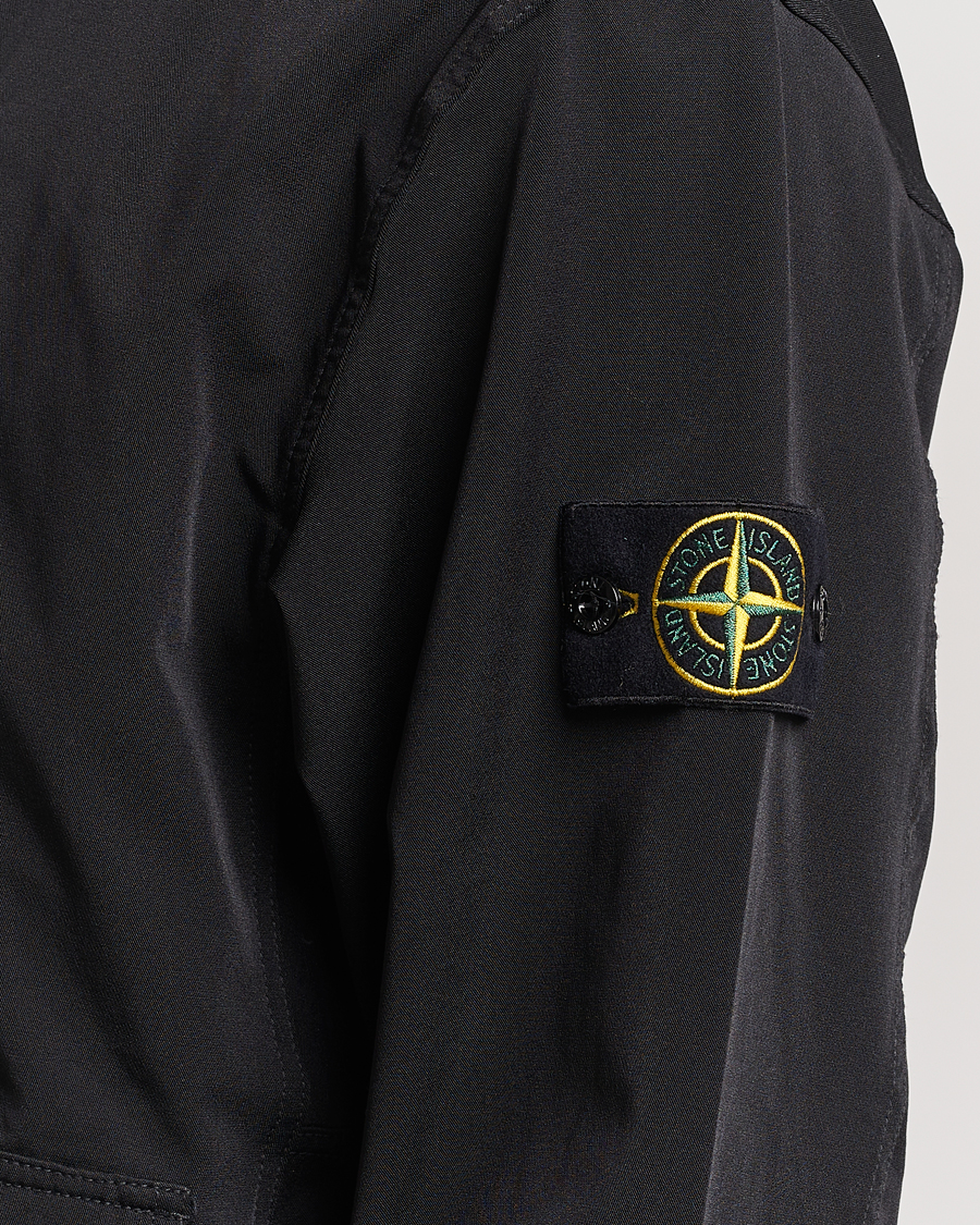 Herren | Pullover | Stone Island | Garment Dyed Recycled Nylon Full Zip Black