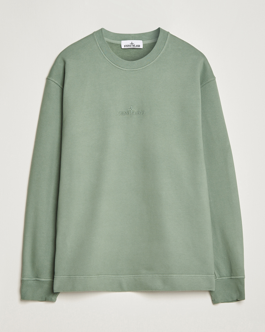 Herren |  | Stone Island | Garment Dyed Fleece Logo Sweatshirt Sage