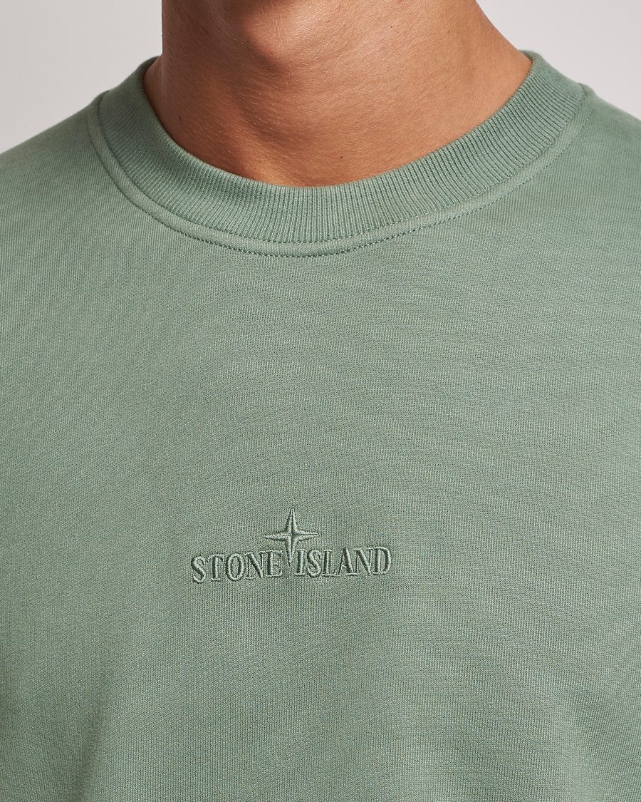 Herren | Pullover | Stone Island | Garment Dyed Fleece Logo Sweatshirt Sage