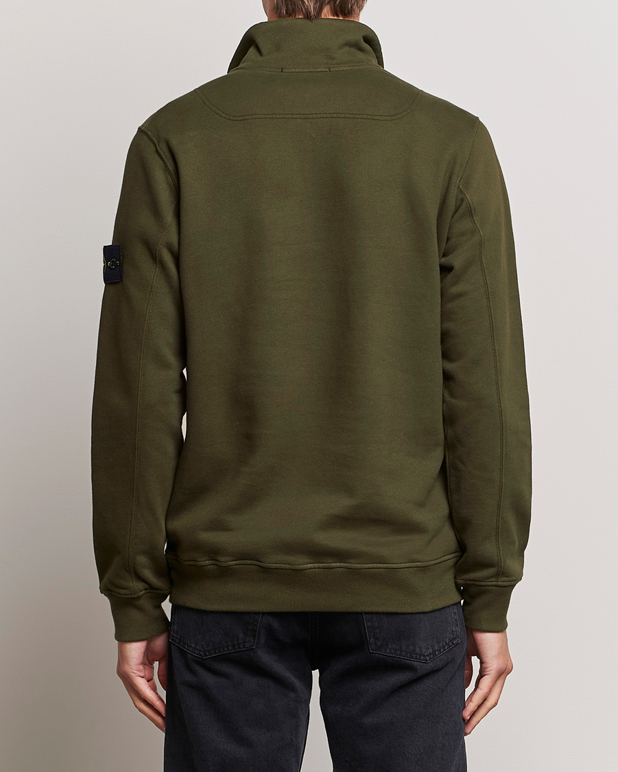 Herren | Pullover | Stone Island | Garment Dyed Fleece Half Zip Olive