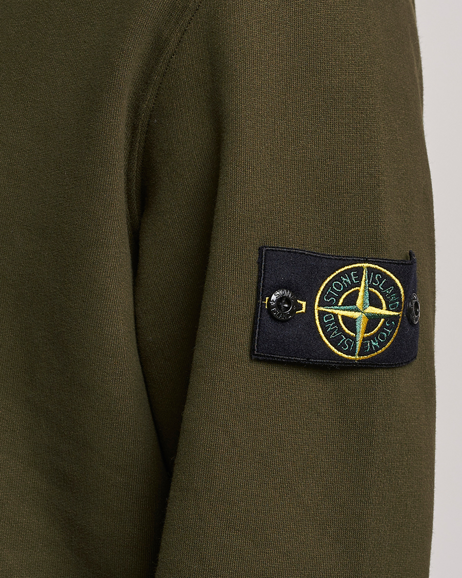 Herren | Pullover | Stone Island | Garment Dyed Fleece Half Zip Olive