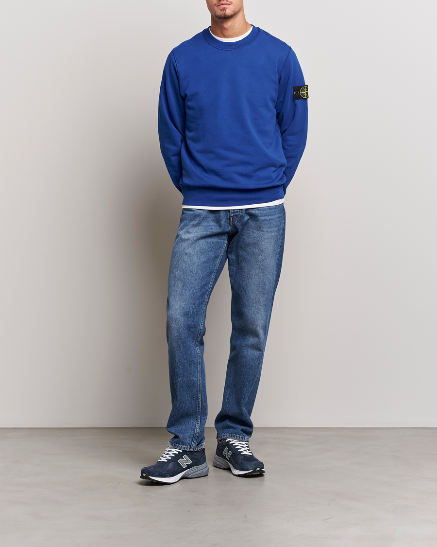 blue crewneck