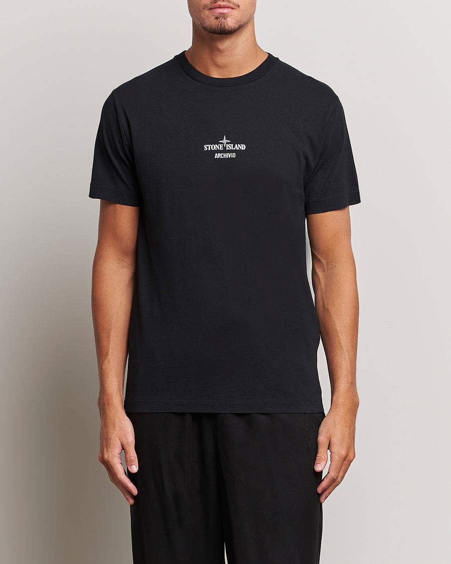 Herren | Stone Island | Stone Island | Garment Dyed Archivio T-Shirt Black