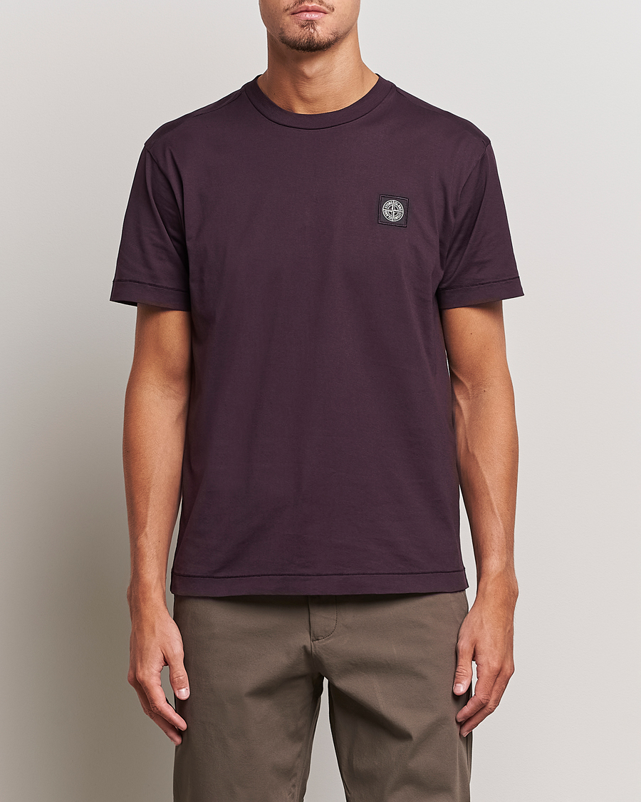 Herren | Stone Island | Stone Island | Garment Dyed Jersey T-Shirt Dark Burgundy