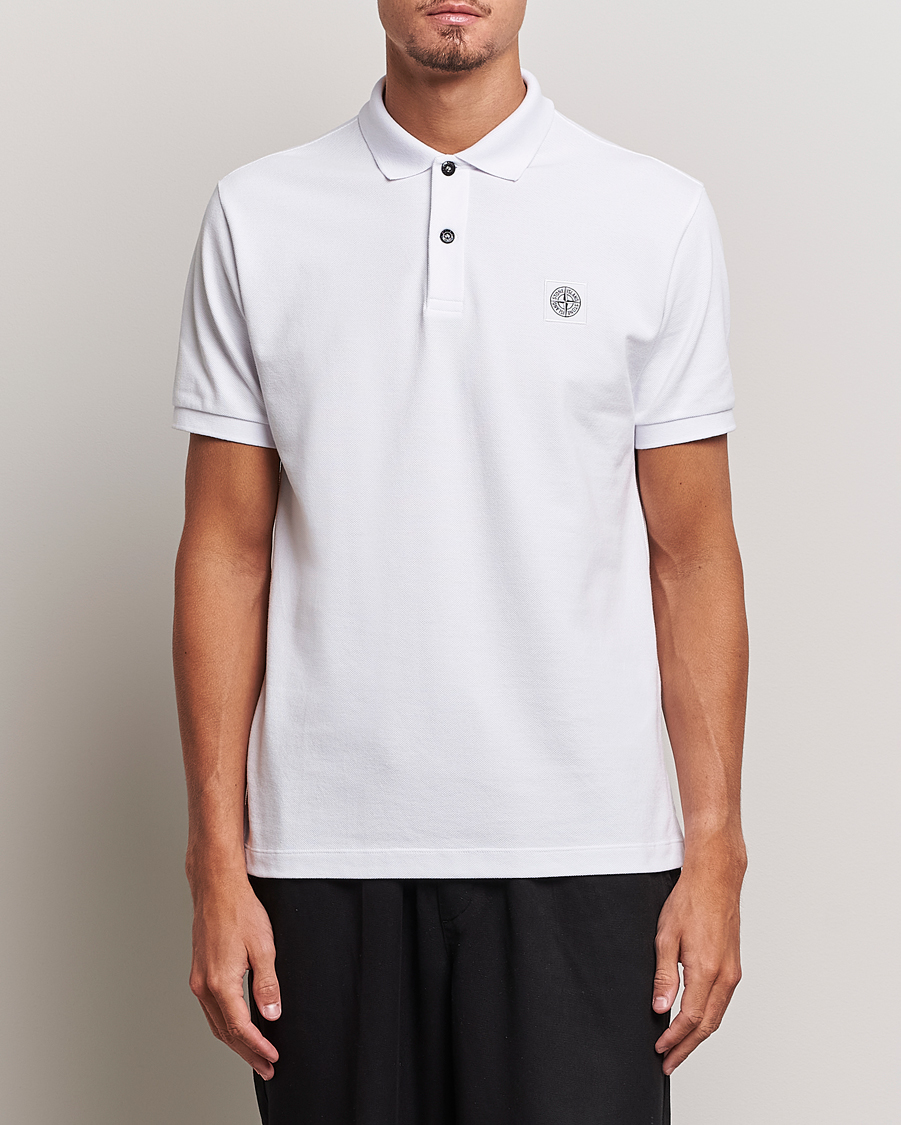 Herren |  | Stone Island | Cotton Pique Polo White