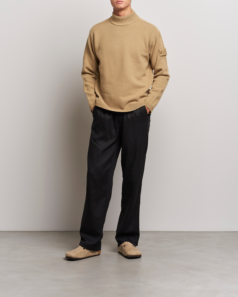 Herren | Pullover | Stone Island | Ghost Piece Geelong Wool Turtleneck Dark Beige