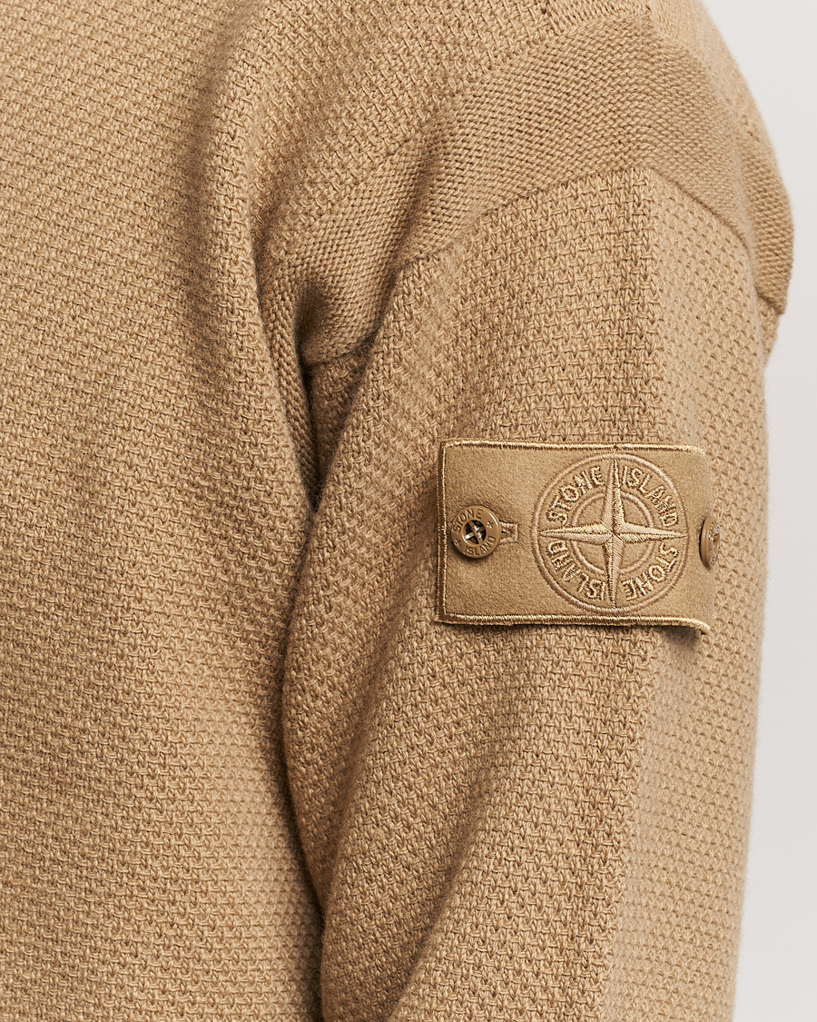 Herren | Pullover | Stone Island | Ghost Piece Geelong Wool Turtleneck Dark Beige