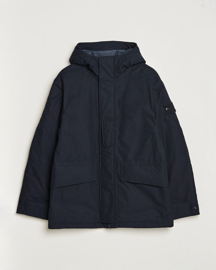Herren | Jacken | Stone Island | Ghost Piece O-Ventile Hooded Parka Navy Blue