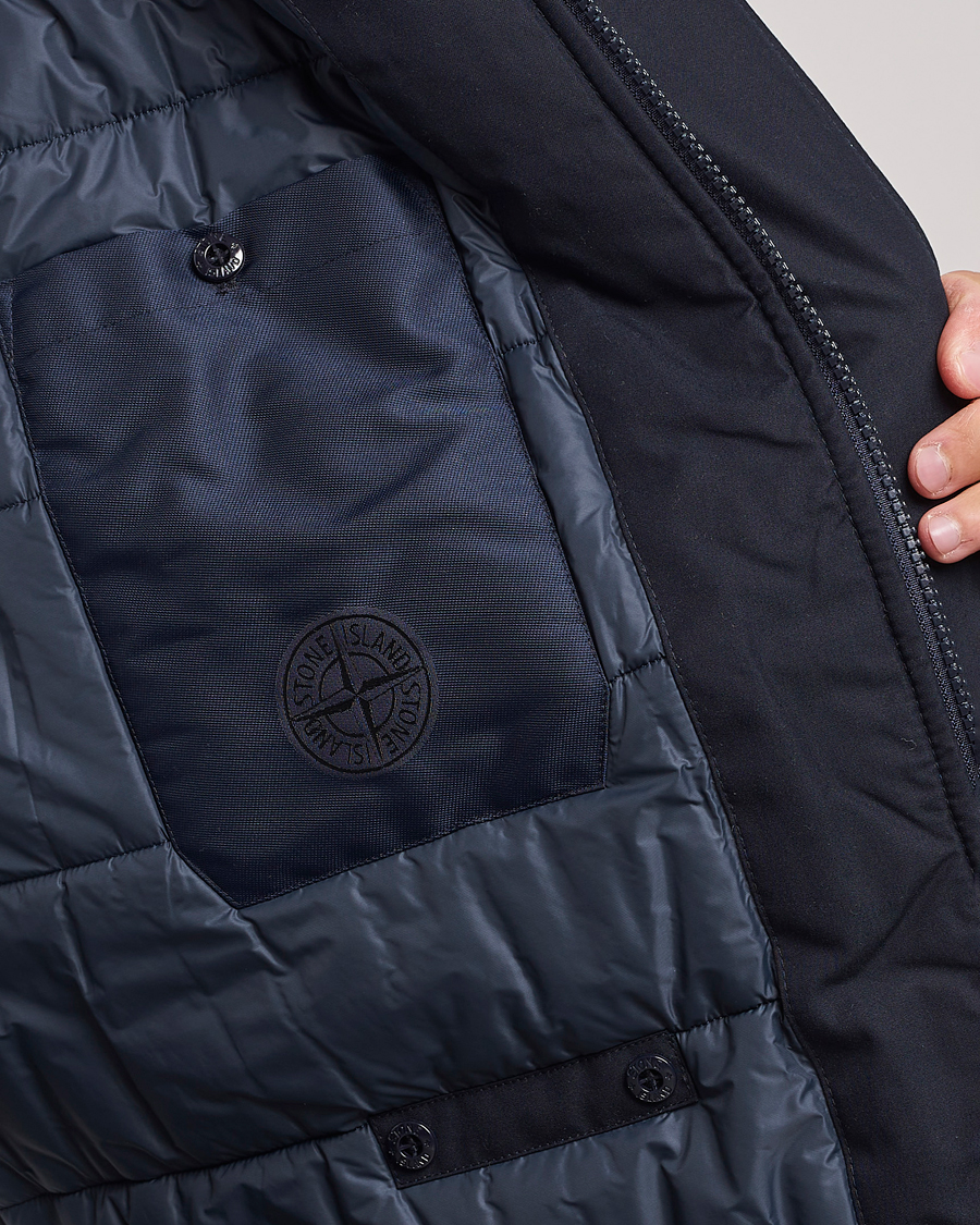 Herren | Jacken | Stone Island | Ghost Piece O-Ventile Hooded Parka Navy Blue