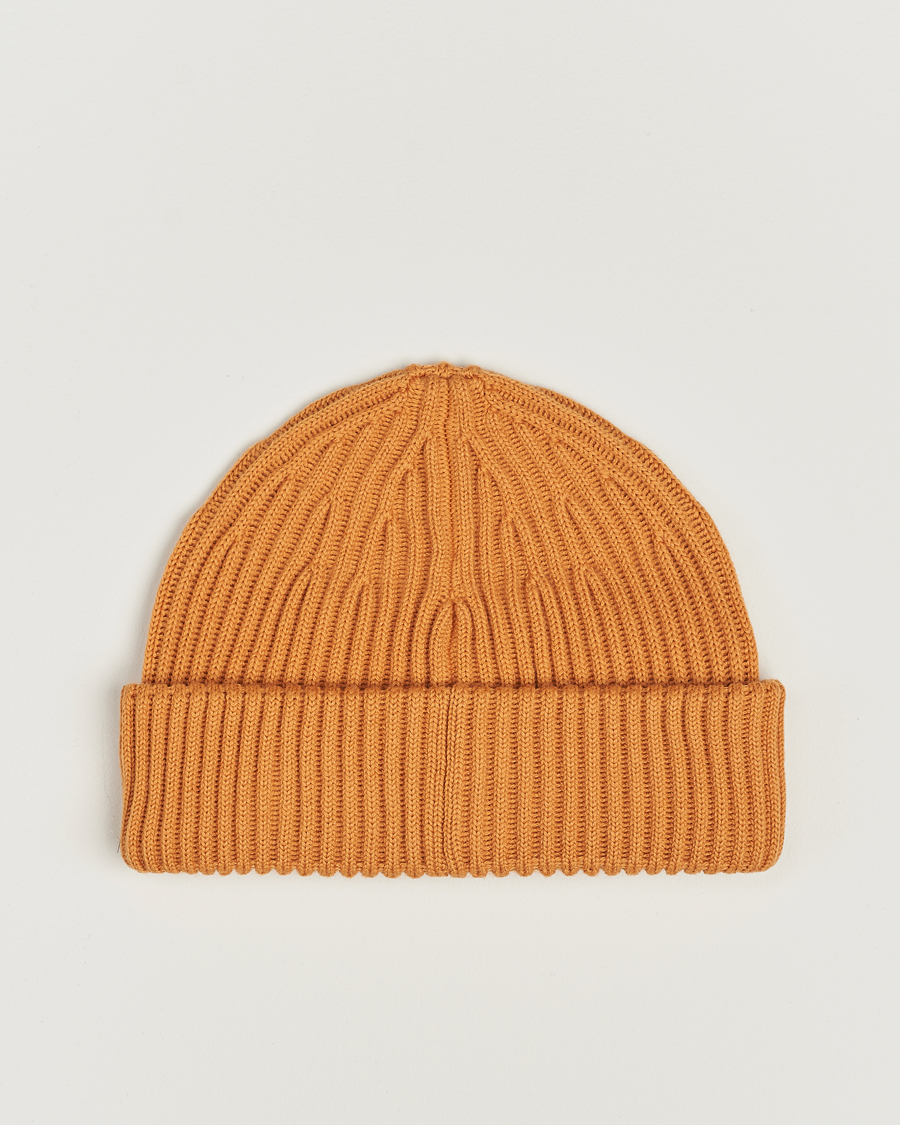 Herren | Stone Island Full Rib Wool Beanie Rust | Stone Island | Full Rib Wool Beanie Rust