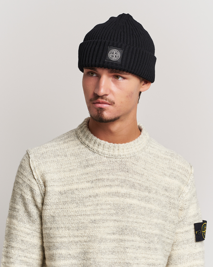 Stone Island Full Rib Wool Beanie Natural bei CareOfCarl.de