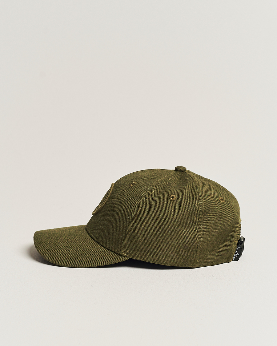 Herren | Stone Island Mix Wool Gabardine Cap Olive | Stone Island | Mix Wool Gabardine Cap Olive