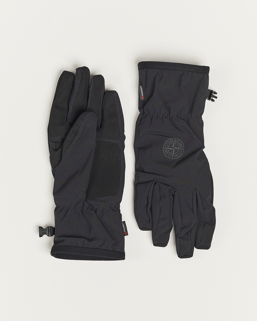 Herren | Handschuhe | Stone Island | Soft Shell-R_e Recycled Gloves Black
