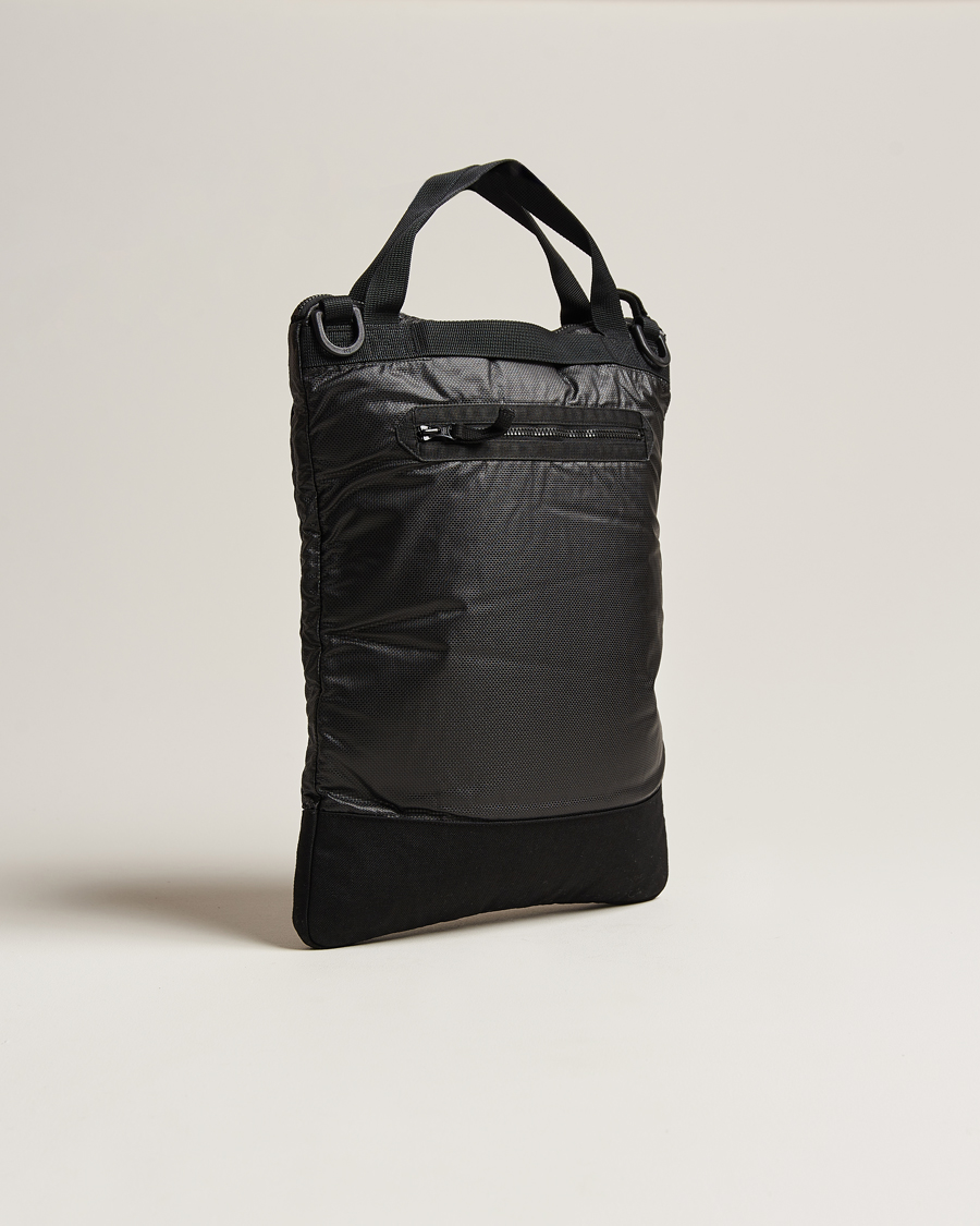 Herr |  | Stone Island | Garment Dyed Mussola Gommata Canvas Tote Black