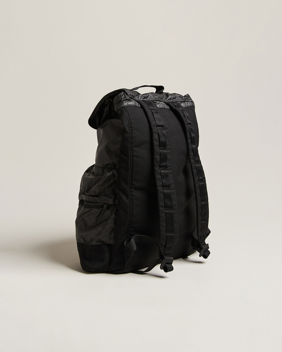 Herren | Neue Produktbilder | Stone Island | Garment Dyed Mussola Gommata Canvas Backpack Black