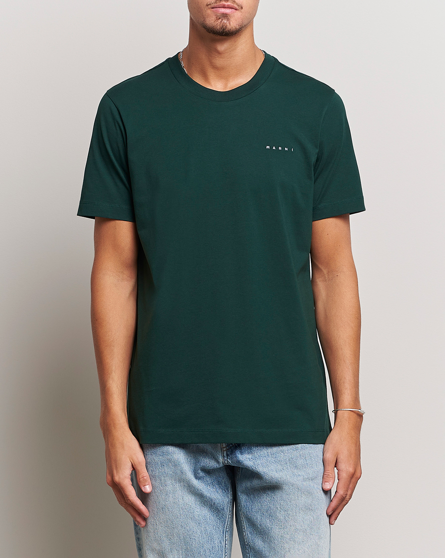 Herren | Marni | Marni | Logo Embroidered T-Shirt Spherical Green