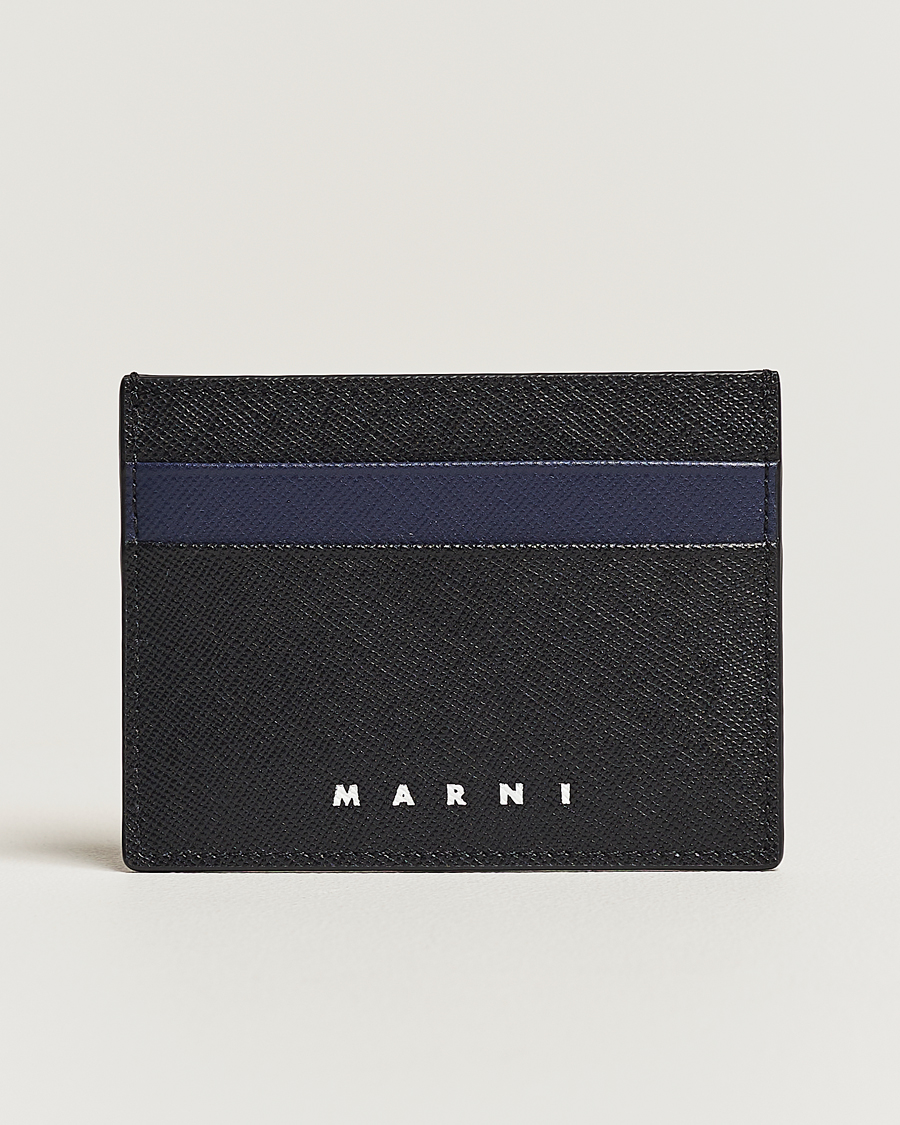 Herren | Marni | Marni | Saffiano Leather Cardholder Blublack