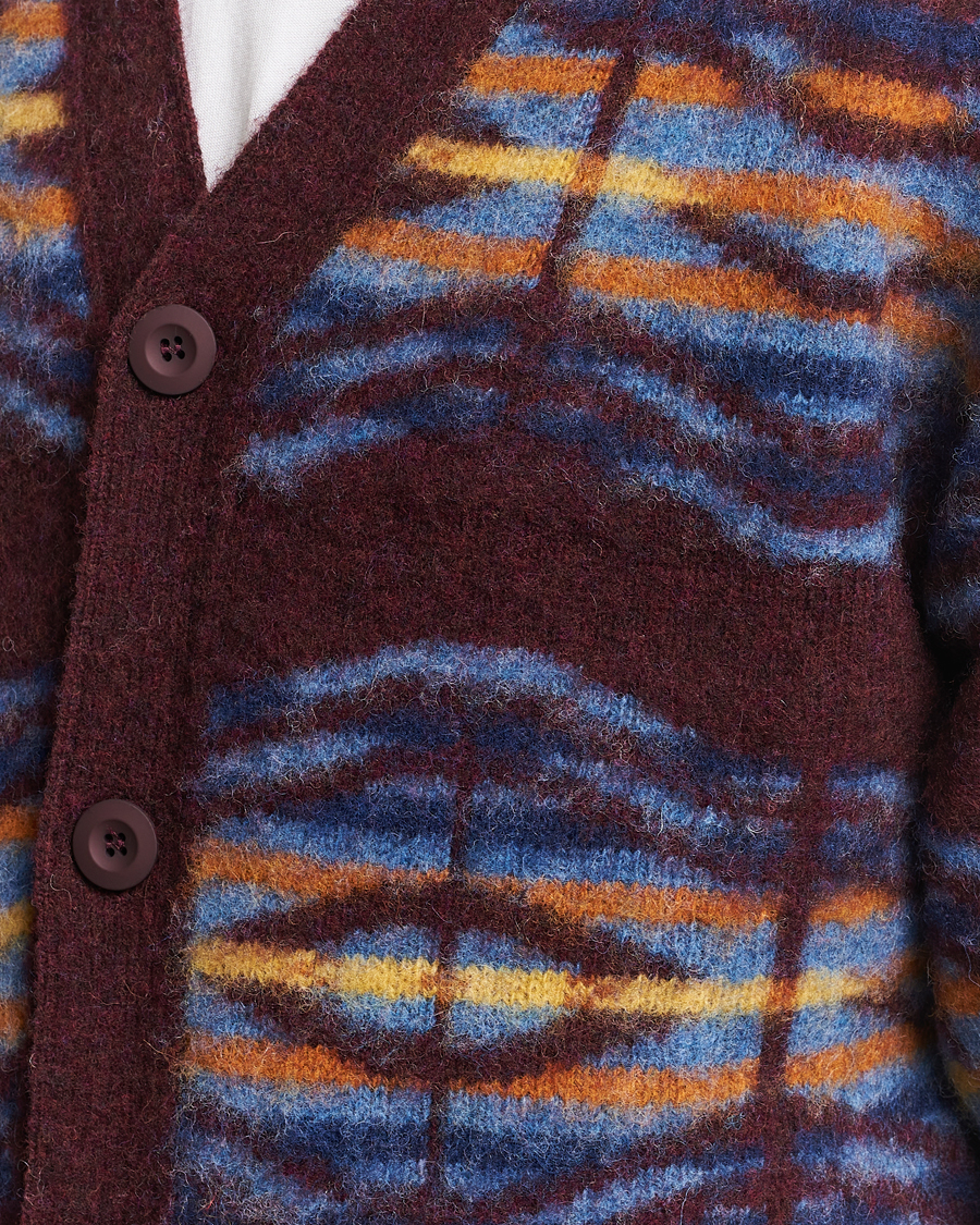 Herren | Pullover | Howlin' | Brushed Wool  Pattern Cardigan Bordeaux