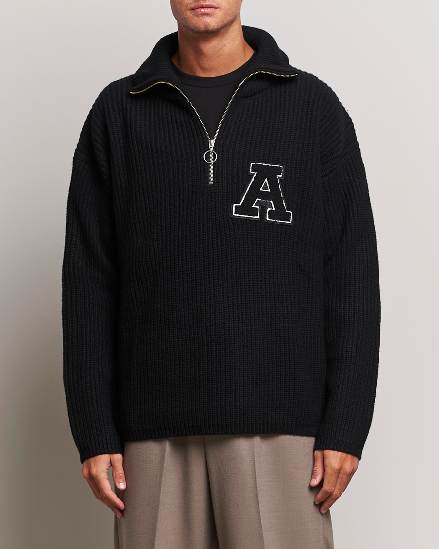 Herren |  | Axel Arigato | Team Knitted Half Zip Black