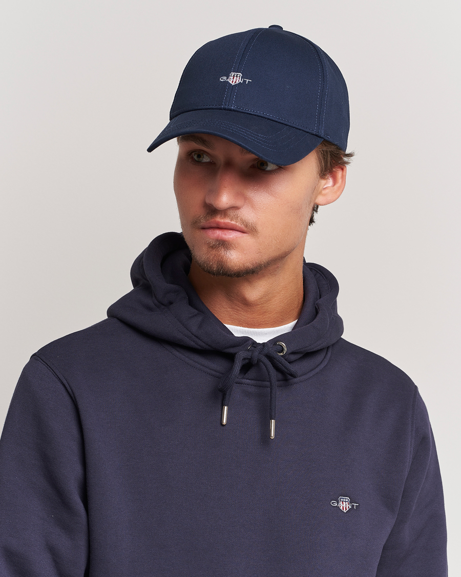 Herr | Kepsar | GANT | High Cotton Twill Cap Marine