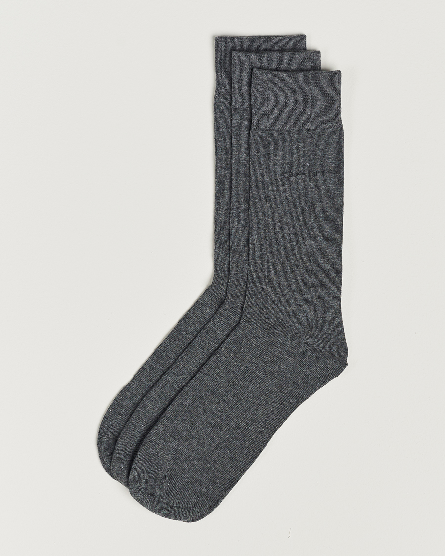 Herren |  | GANT | 3-Pack Cotton Socks Charcoal Melange